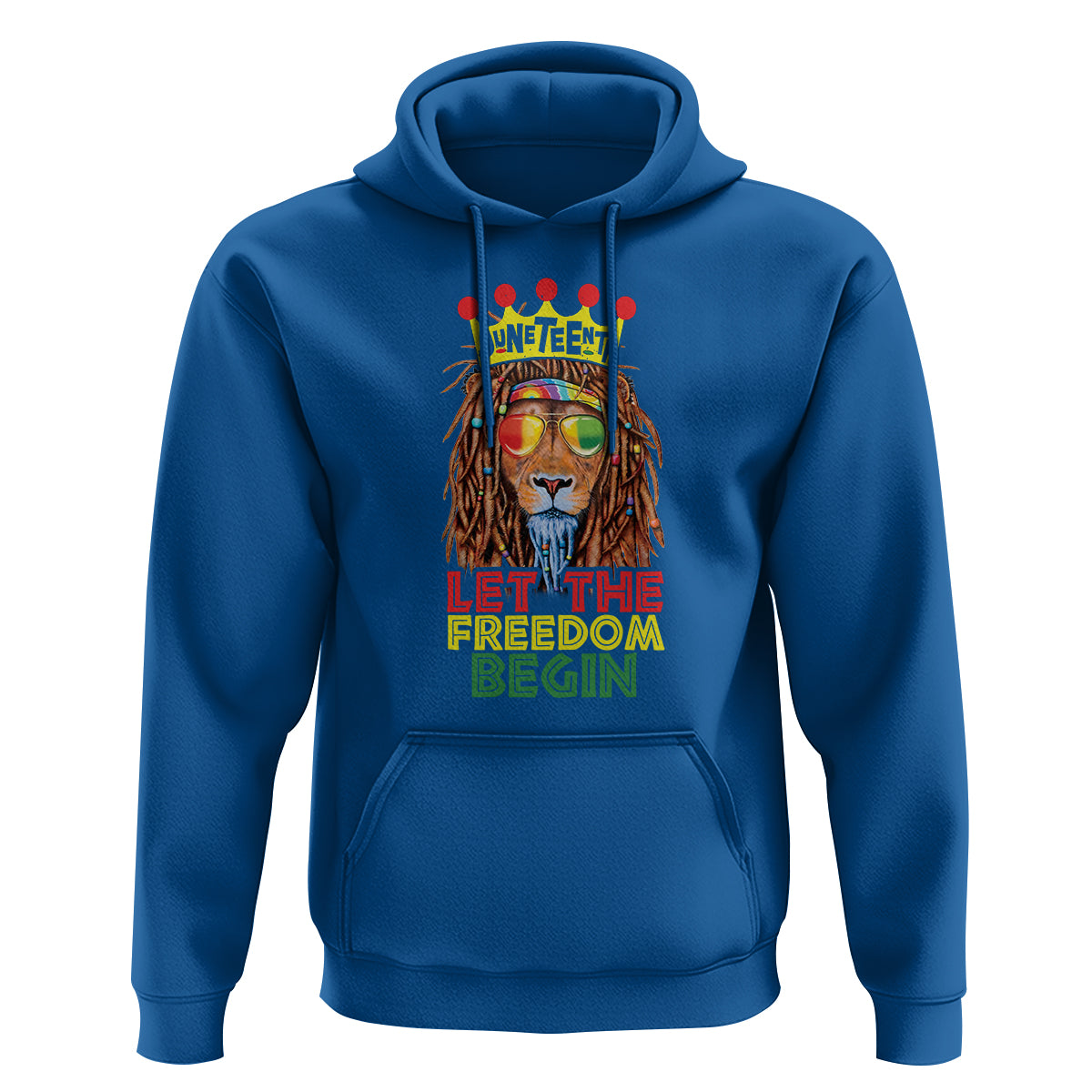 Juneteenth Hoodie Let The Freedom Begin Lion Rasta - Wonder Print Shop