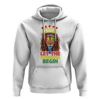 Juneteenth Hoodie Let The Freedom Begin Lion Rasta - Wonder Print Shop
