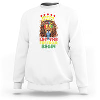 Juneteenth Sweatshirt Let The Freedom Begin Lion Rasta - Wonder Print Shop