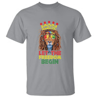 Juneteenth T Shirt Let The Freedom Begin Lion Rasta - Wonder Print Shop