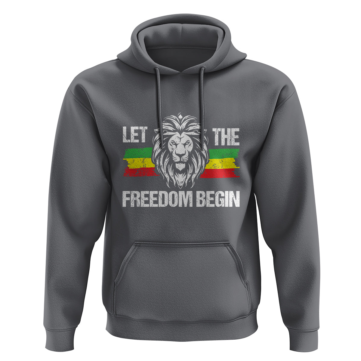 Juneteenth Hoodie Let The Freedom Begin African American Lion - Wonder Print Shop