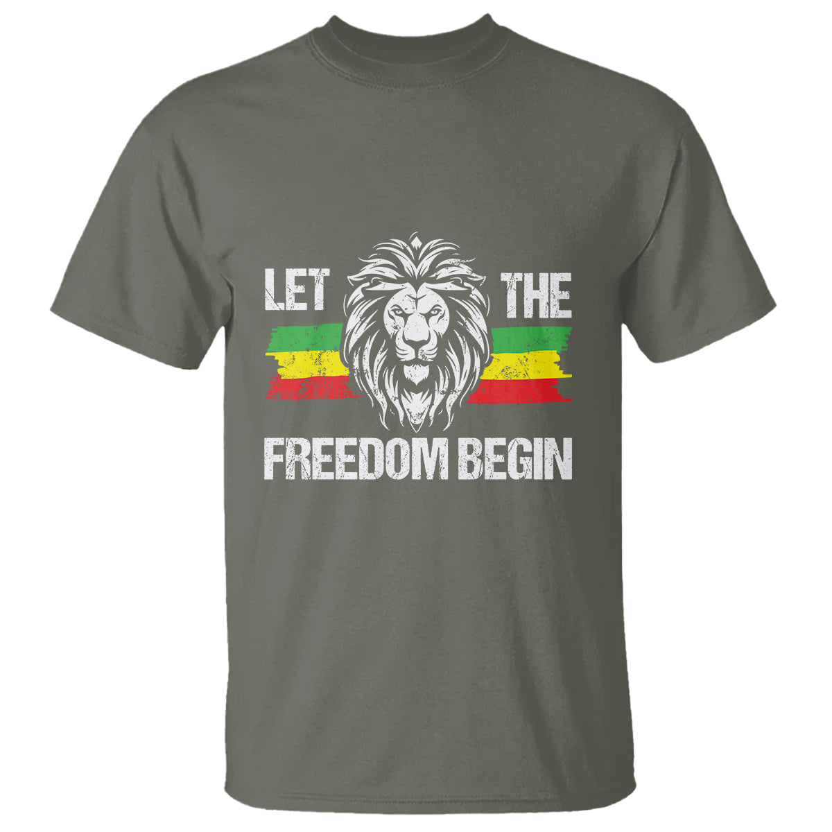 Juneteenth T Shirt Let The Freedom Begin African American Lion - Wonder Print Shop