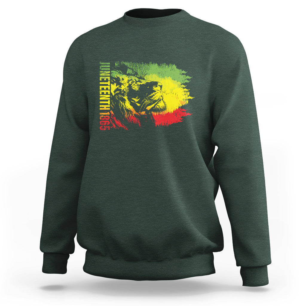 Juneteenth 1865 African American Lion King Sweatshirt - Wonder Print Shop