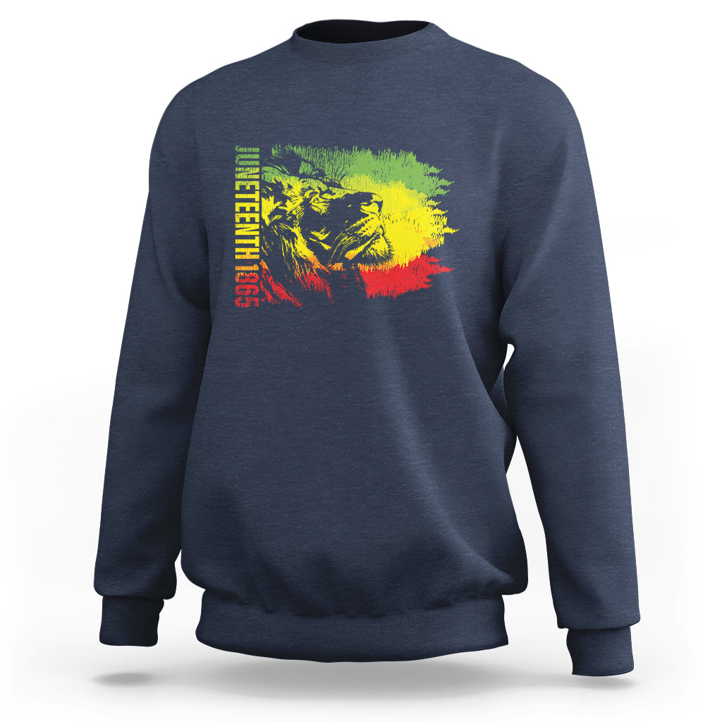 Juneteenth 1865 African American Lion King Sweatshirt - Wonder Print Shop