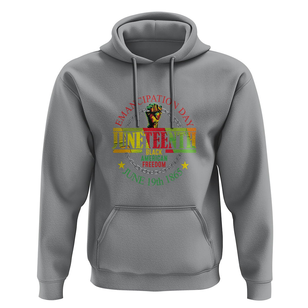 Juneteenth Hoodie Emancipation Day Black American Freedom June 19th 1865 - Wonder Print Shop