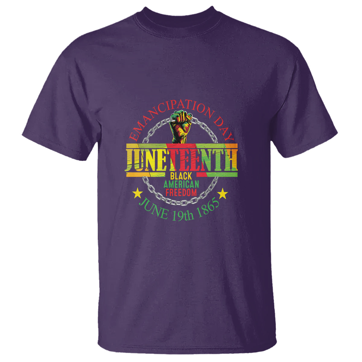 Juneteenth T Shirt Emancipation Day Black American Freedom June 19th 1865 - Wonder Print Shop