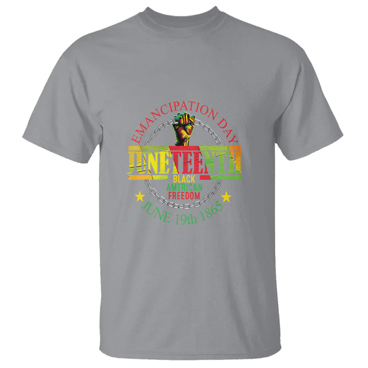 Juneteenth T Shirt Emancipation Day Black American Freedom June 19th 1865 - Wonder Print Shop