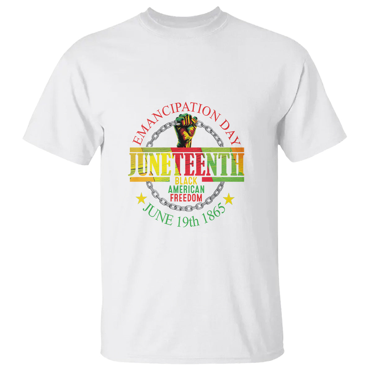 Juneteenth T Shirt Emancipation Day Black American Freedom June 19th 1865 - Wonder Print Shop