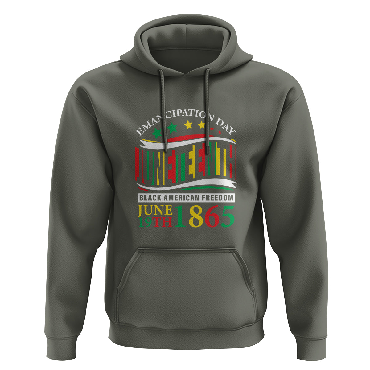 Juneteenth Hoodie Emancipation Day Black American Freedom June 19th 1865 - Wonder Print Shop