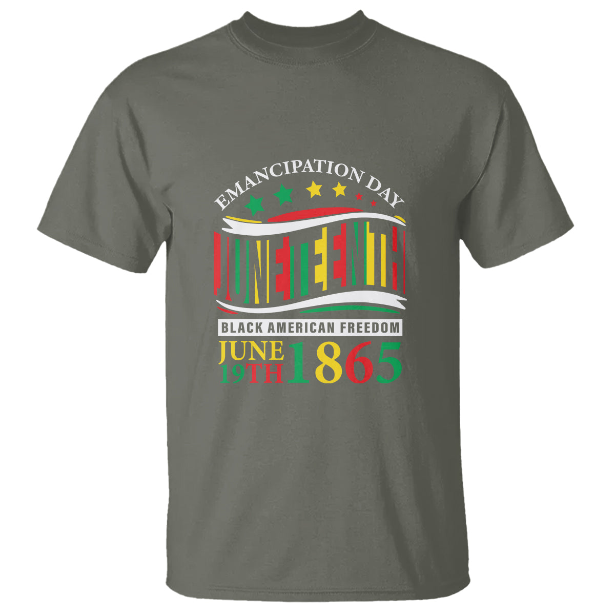 Juneteenth T Shirt Emancipation Day Black American Freedom June 19th 1865 - Wonder Print Shop