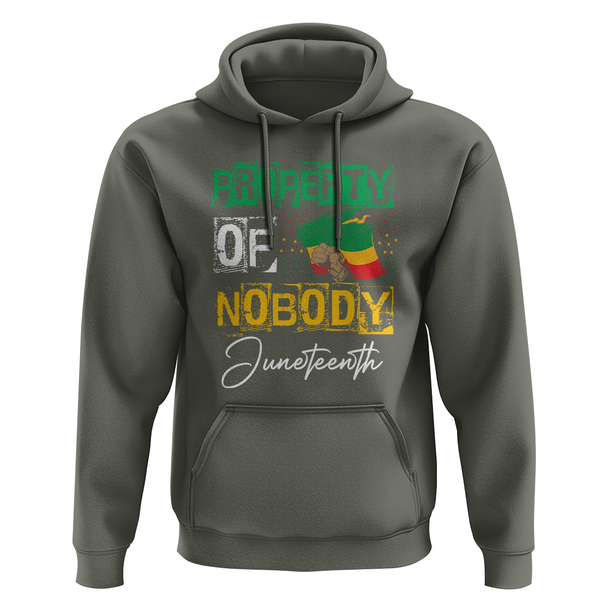 Juneteenth Hoodie Property Of Nobody Melanin Black Freedom - Wonder Print Shop