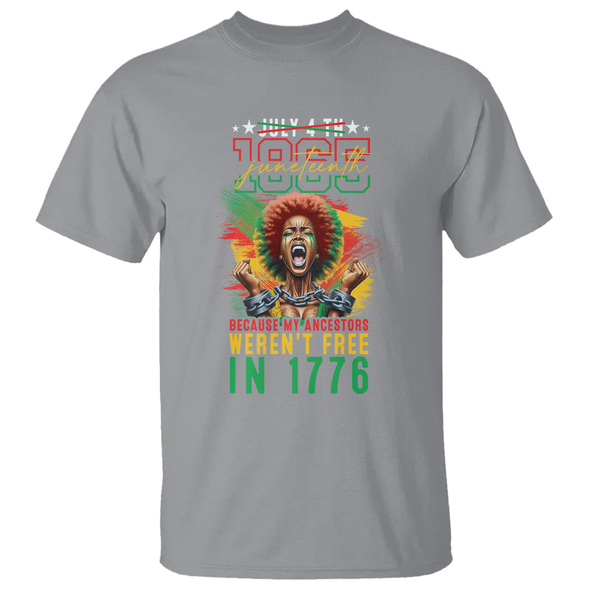 Juneteenth T Shirt June 1865 Because My Ancestors Weren't Free In 1776 - Wonder Print Shop
