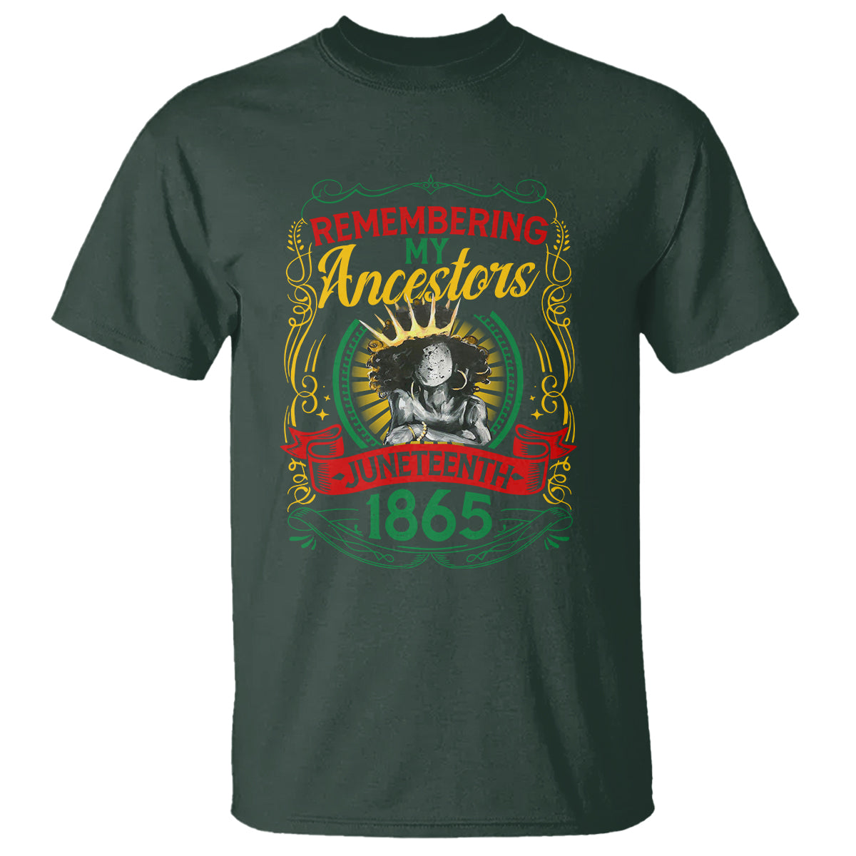 Juneteenth T Shirt Remembering My Ancestors Melanin Black Women - Wonder Print Shop
