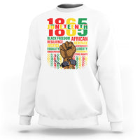 Juneteenth Sweatshirt 1865 Black Freedom African Resilience Remembrance - Wonder Print Shop