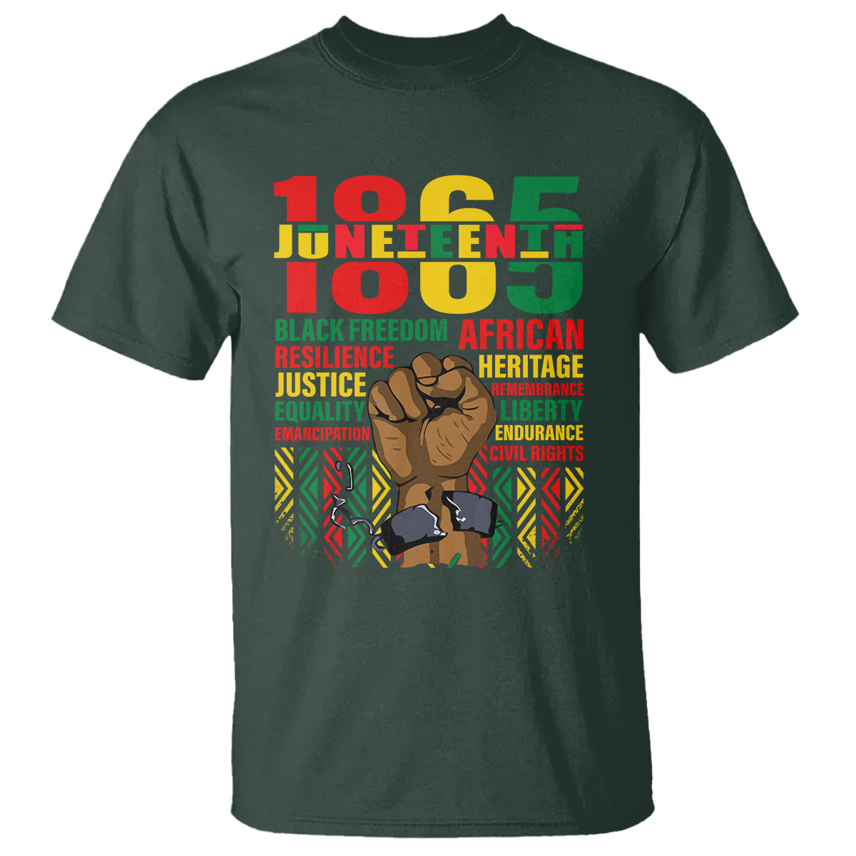 Juneteenth T Shirt 1865 Black Freedom African Resilience Remembrance - Wonder Print Shop