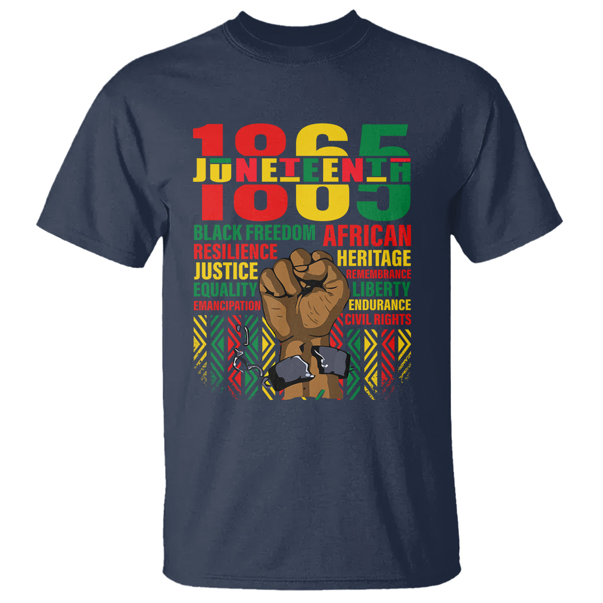 Juneteenth T Shirt 1865 Black Freedom African Resilience Remembrance - Wonder Print Shop