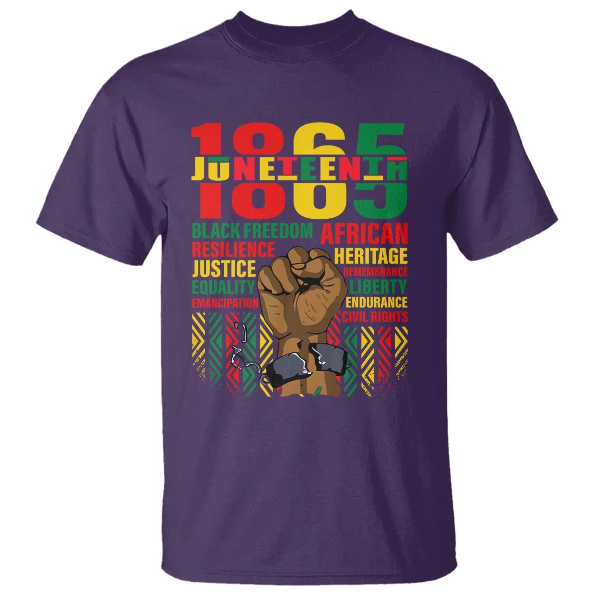 Juneteenth T Shirt 1865 Black Freedom African Resilience Remembrance - Wonder Print Shop