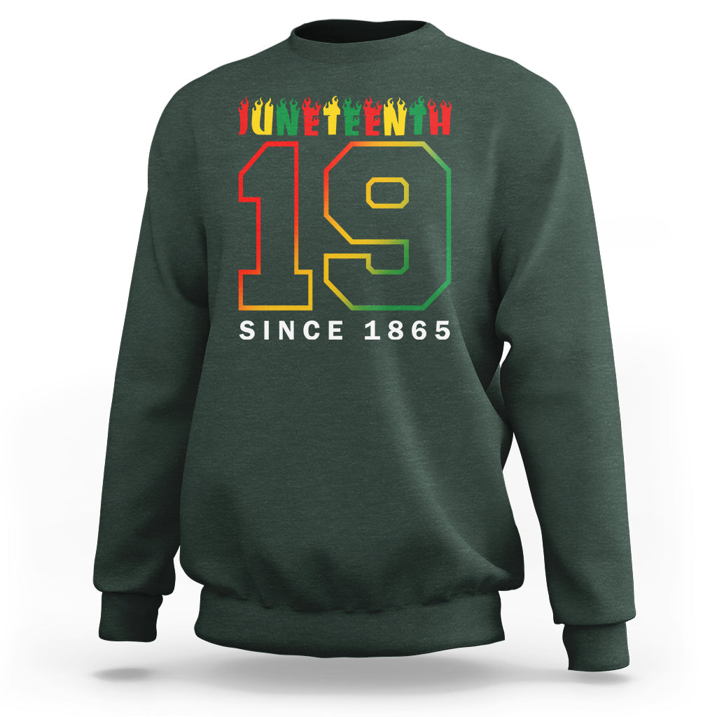 Juneteenth Sweatshirt 19th 1865 Melanin Black Freedom - Wonder Print Shop