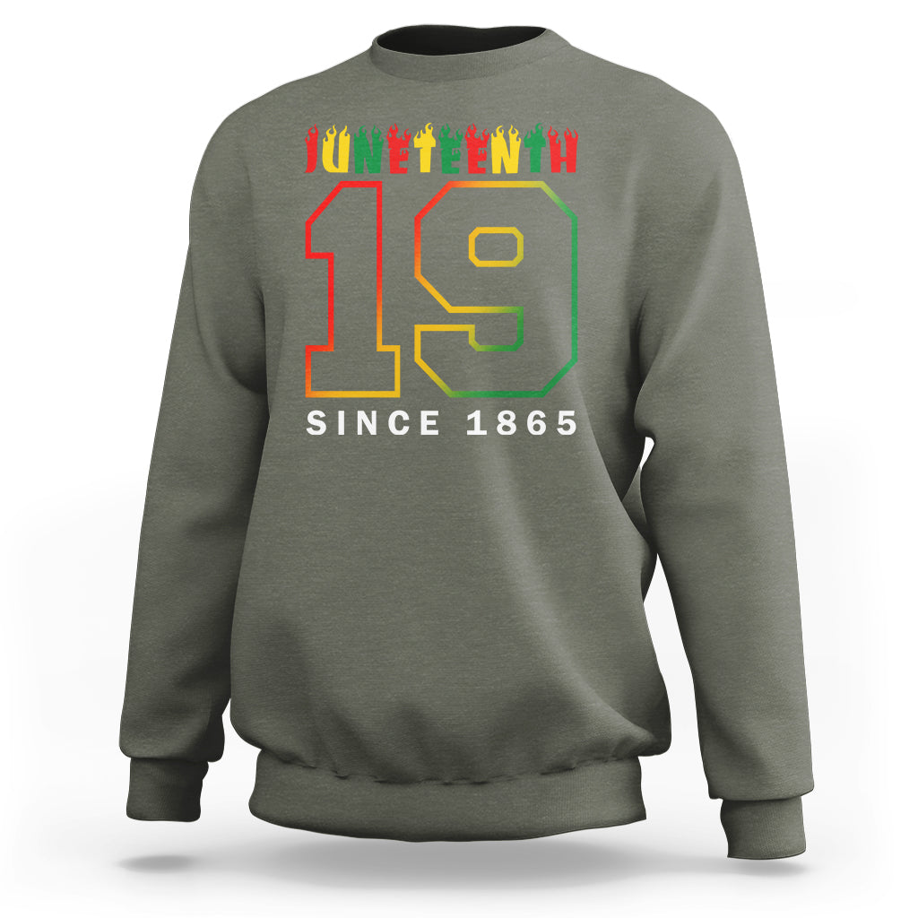 Juneteenth Sweatshirt 19th 1865 Melanin Black Freedom - Wonder Print Shop