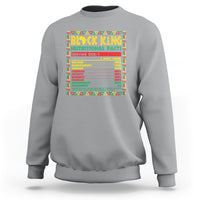 Juneteenth Sweatshirt Black King Nutritional Facts - Wonder Print Shop