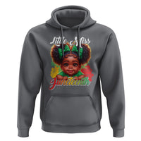 Little Miss Juneteenth Hoodie Cute Melanin Black Girls Kids - Wonder Print Shop