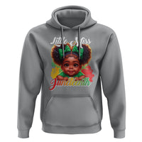 Little Miss Juneteenth Hoodie Cute Melanin Black Girls Kids - Wonder Print Shop