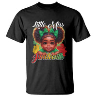 Little Miss Juneteenth T Shirt Cute Melanin Black Girls Kids - Wonder Print Shop