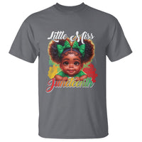 Little Miss Juneteenth T Shirt Cute Melanin Black Girls Kids - Wonder Print Shop