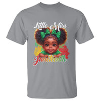 Little Miss Juneteenth T Shirt Cute Melanin Black Girls Kids - Wonder Print Shop