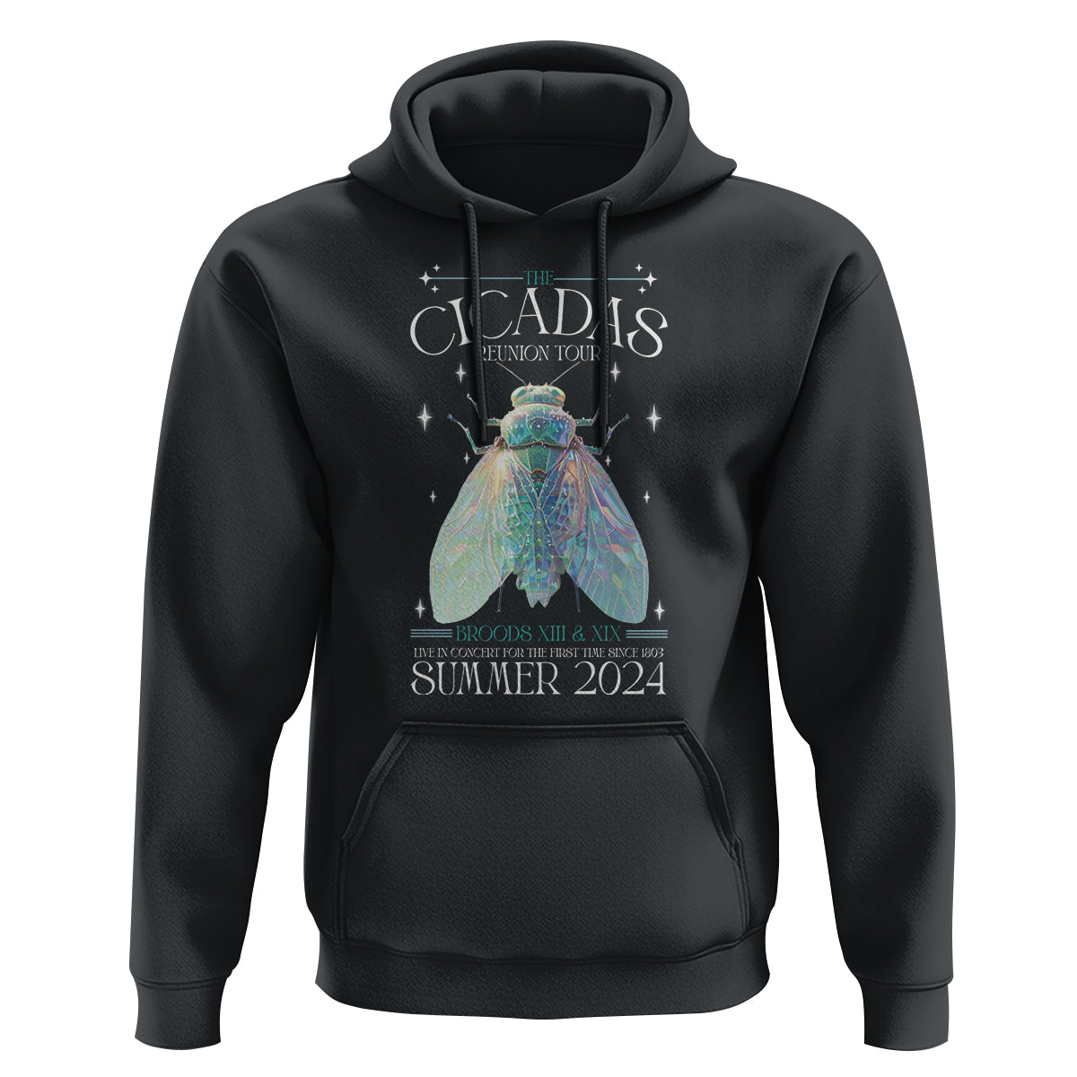 The Cicada Reunion U.S Tour 2024 Hoodie Broods XIII & XIX Cicadas Concert Fest - Wonder Print Shop