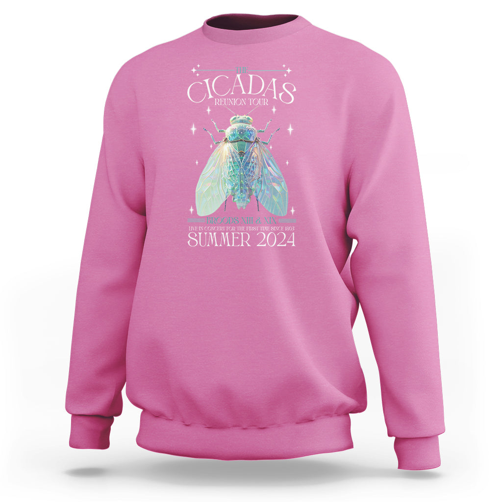 The Cicada Reunion U.S Tour 2024 Sweatshirt Broods XIII & XIX Cicadas Concert Fest - Wonder Print Shop