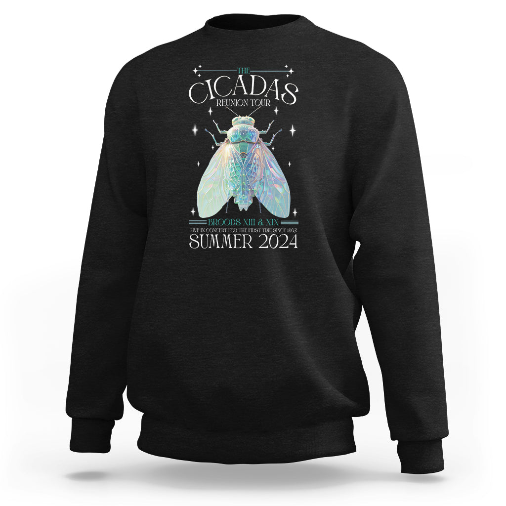 The Cicada Reunion U.S Tour 2024 Sweatshirt Broods XIII & XIX Cicadas Concert Fest - Wonder Print Shop