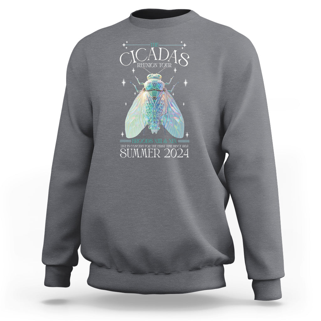 The Cicada Reunion U.S Tour 2024 Sweatshirt Broods XIII & XIX Cicadas Concert Fest - Wonder Print Shop