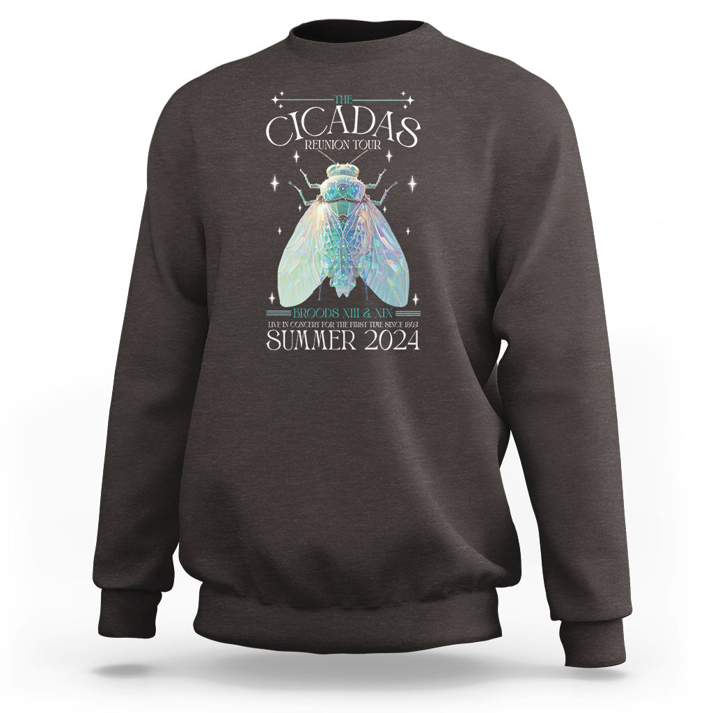 The Cicada Reunion U.S Tour 2024 Sweatshirt Broods XIII & XIX Cicadas Concert Fest - Wonder Print Shop