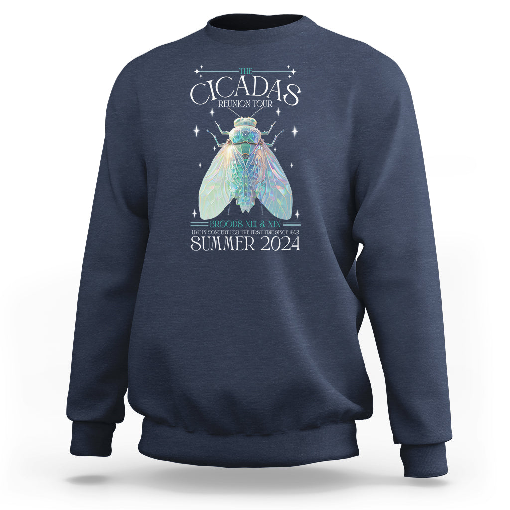 The Cicada Reunion U.S Tour 2024 Sweatshirt Broods XIII & XIX Cicadas Concert Fest - Wonder Print Shop