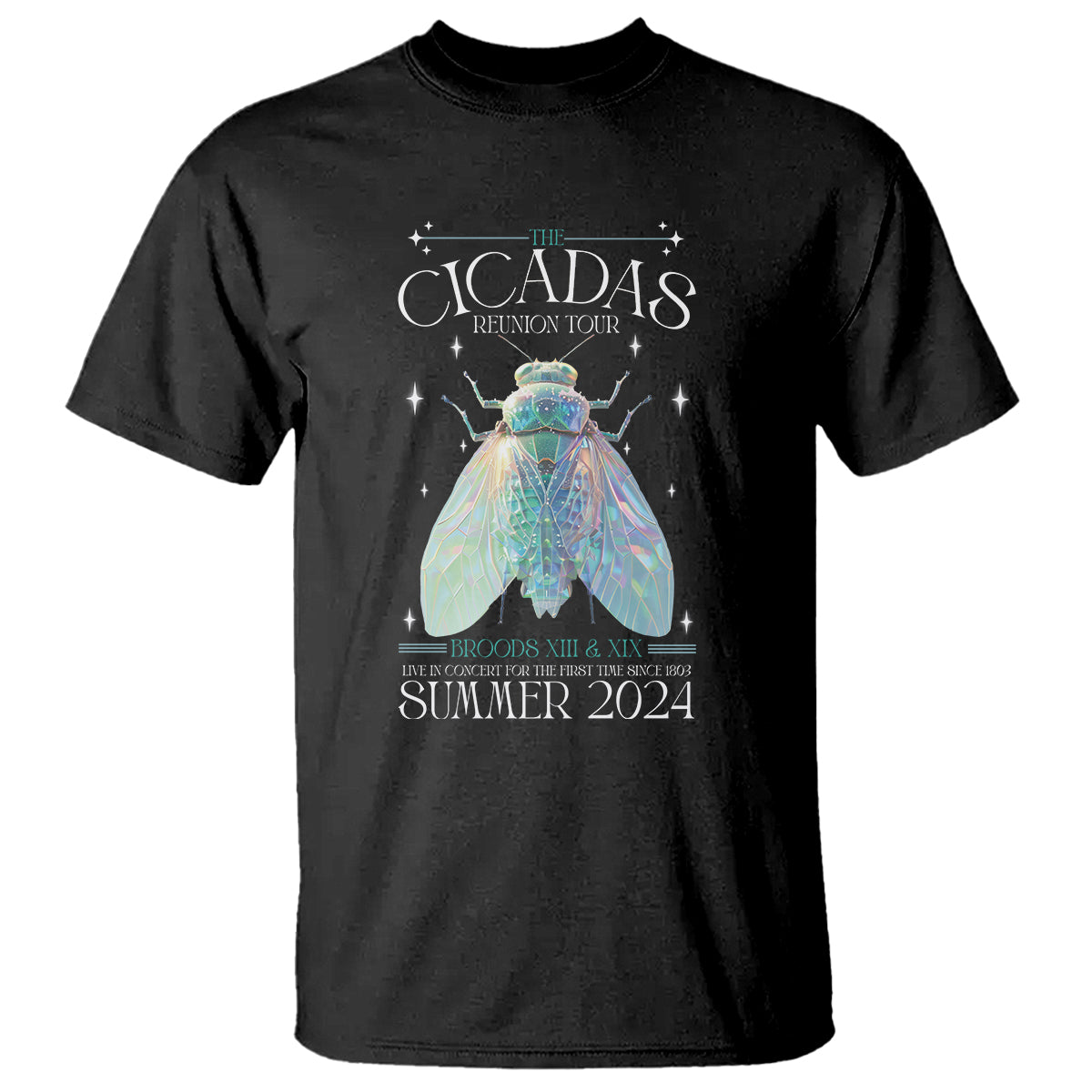 The Cicada Reunion U.S Tour 2024 T Shirt Broods XIII & XIX Cicadas Concert Fest - Wonder Print Shop
