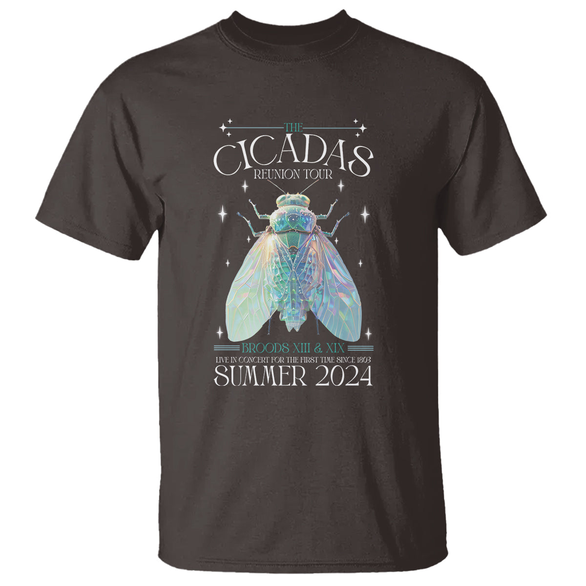 The Cicada Reunion U.S Tour 2024 T Shirt Broods XIII & XIX Cicadas Concert Fest - Wonder Print Shop