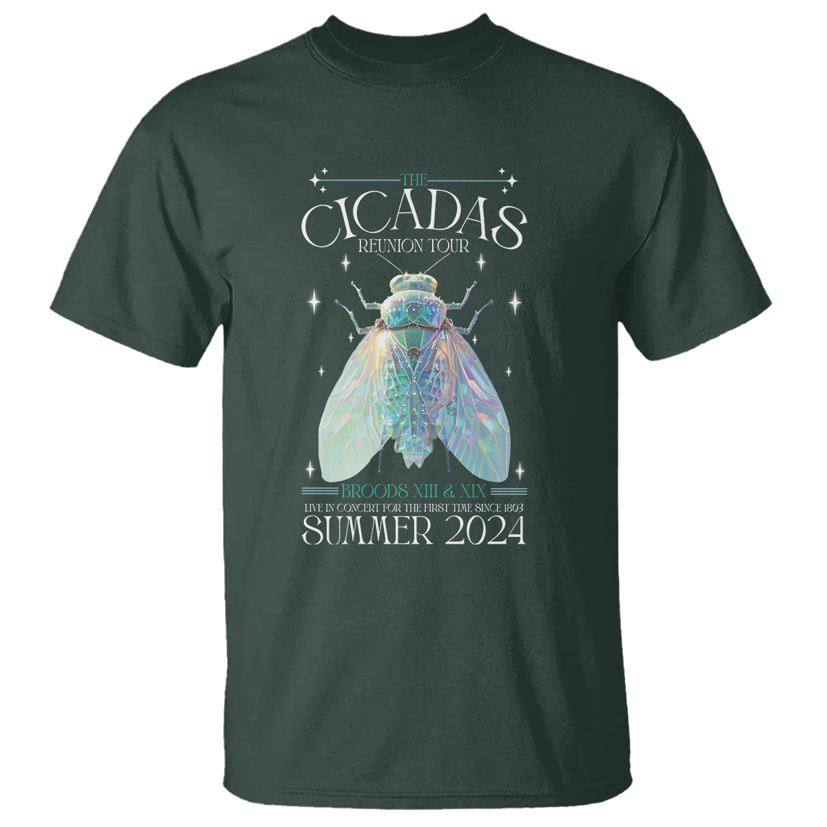 The Cicada Reunion U.S Tour 2024 T Shirt Broods XIII & XIX Cicadas Concert Fest - Wonder Print Shop