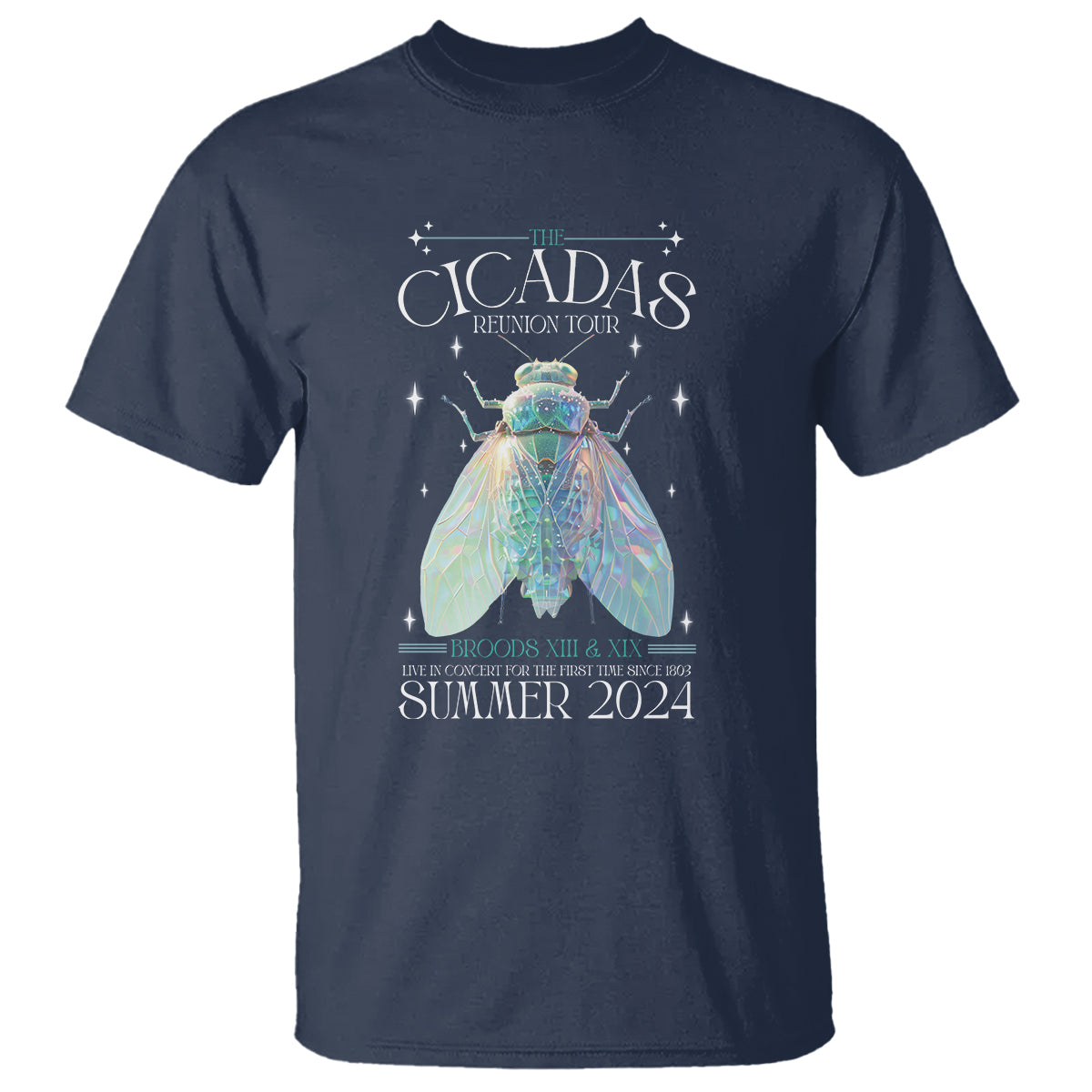 The Cicada Reunion U.S Tour 2024 T Shirt Broods XIII & XIX Cicadas Concert Fest - Wonder Print Shop