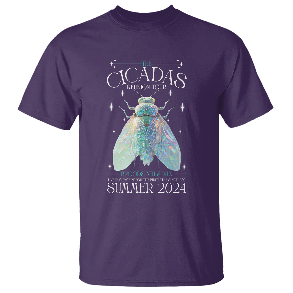 The Cicada Reunion U.S Tour 2024 T Shirt Broods XIII & XIX Cicadas Concert Fest - Wonder Print Shop