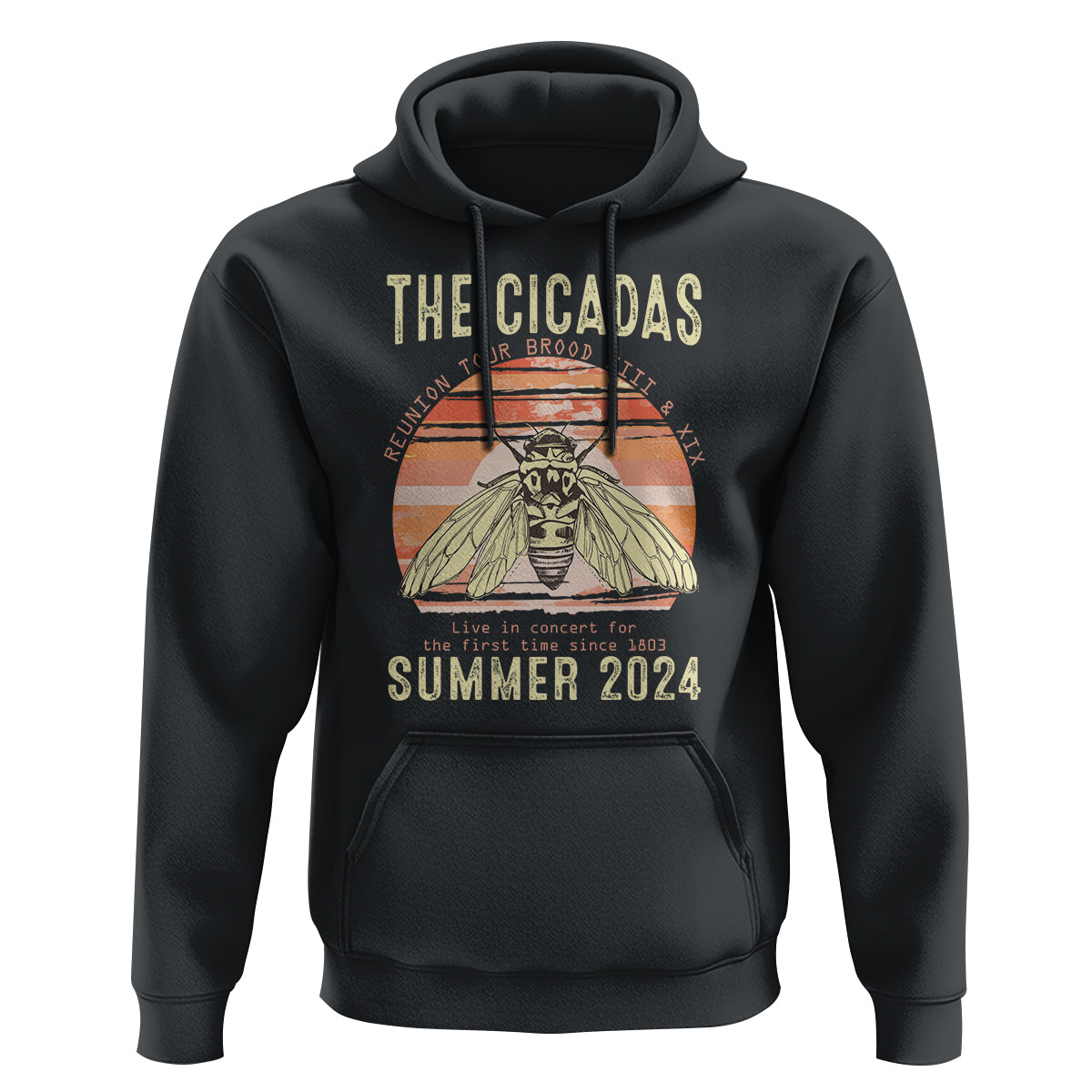 The Cicada Reunion U.S Tour 2024 Hoodie Broods XIII & XIX Summer Cicadas Concert Fest - Wonder Print Shop