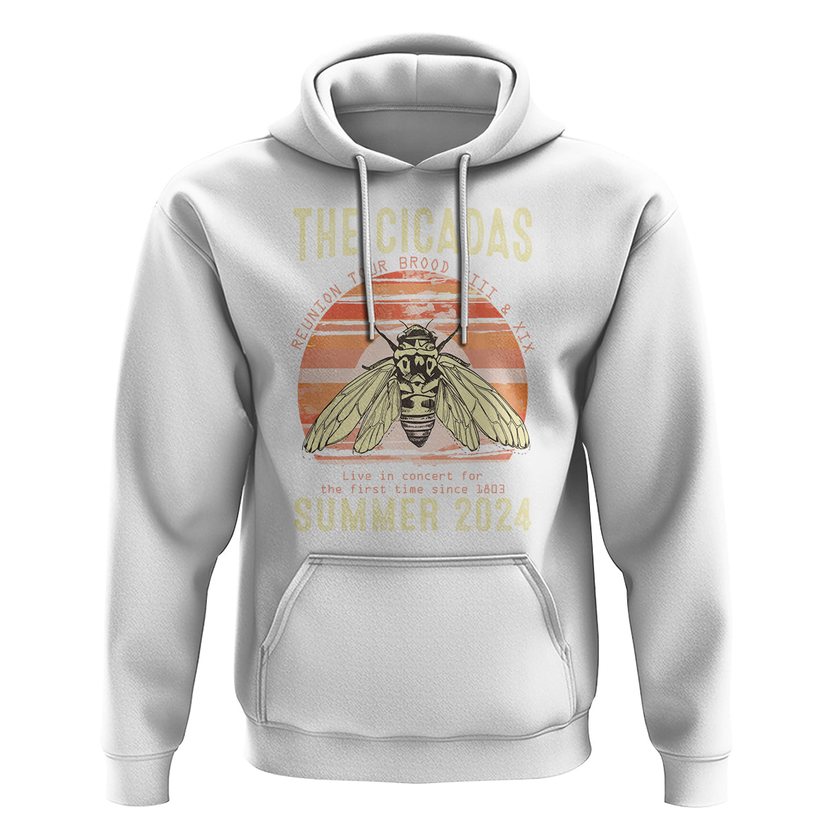 The Cicada Reunion U.S Tour 2024 Hoodie Broods XIII & XIX Summer Cicadas Concert Fest - Wonder Print Shop