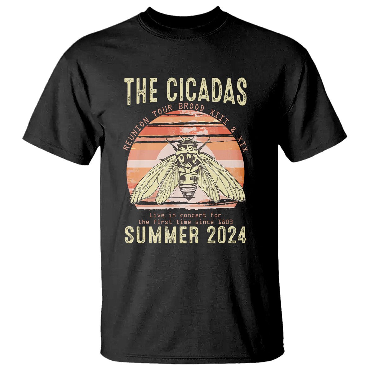 The Cicada Reunion U.S Tour 2024 T Shirt Broods XIII & XIX Summer Cicadas Concert Fest - Wonder Print Shop