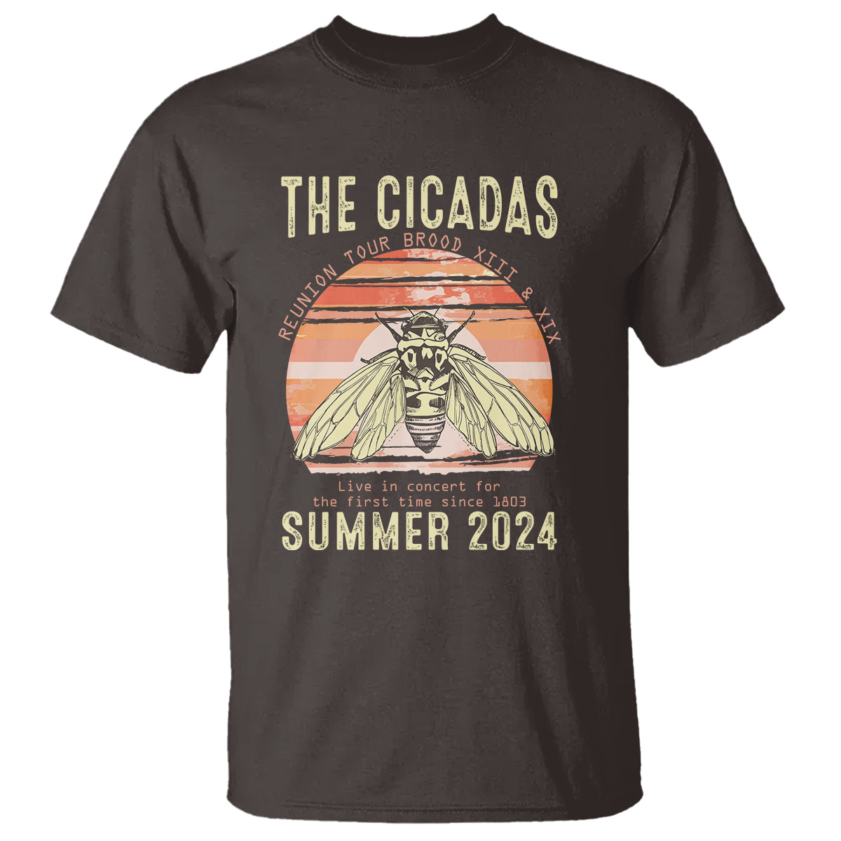 The Cicada Reunion U.S Tour 2024 T Shirt Broods XIII & XIX Summer Cicadas Concert Fest - Wonder Print Shop