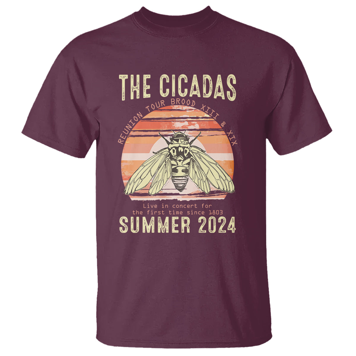 The Cicada Reunion U.S Tour 2024 T Shirt Broods XIII & XIX Summer Cicadas Concert Fest - Wonder Print Shop