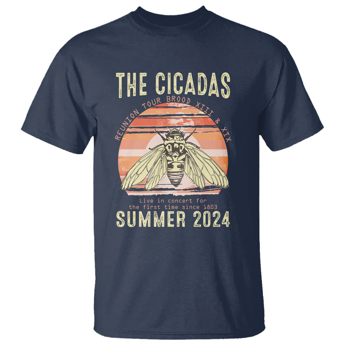 The Cicada Reunion U.S Tour 2024 T Shirt Broods XIII & XIX Summer Cicadas Concert Fest - Wonder Print Shop