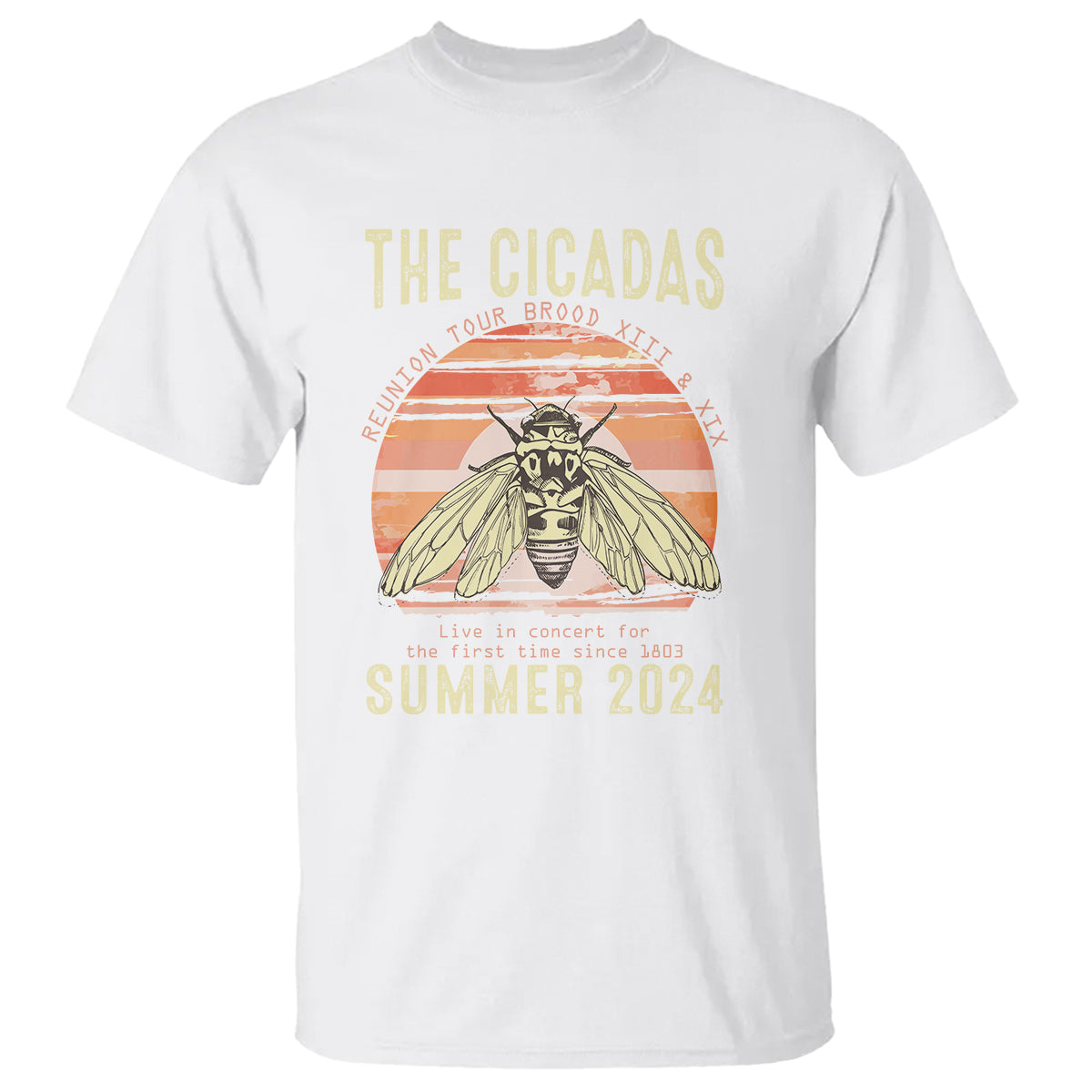 The Cicada Reunion U.S Tour 2024 T Shirt Broods XIII & XIX Summer Cicadas Concert Fest - Wonder Print Shop