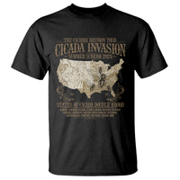 The Cicada Reunion U.S Tour 2024 T Shirt States Of Cicada Double Brood XIII & XIX American Map - Wonder Print Shop