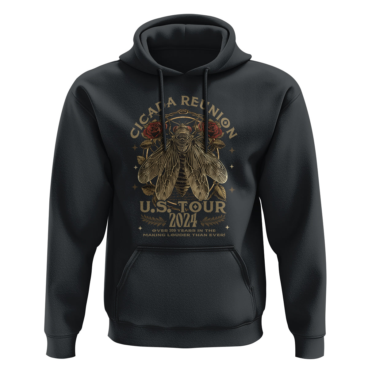 The Cicada Reunion U.S Tour 2024 Hoodie Broods XIII & XIX Vintage Cicadas Concert Fest - Wonder Print Shop