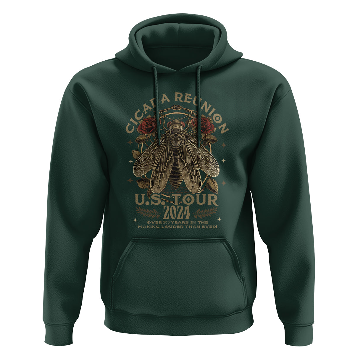 The Cicada Reunion U.S Tour 2024 Hoodie Broods XIII & XIX Vintage Cicadas Concert Fest - Wonder Print Shop